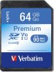 Verbatim Premium 600x R90 SDXC 64GB, UHS-I U1, Class 10