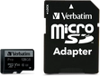 Verbatim Pro U3 R90/W45 microSDXC 128GB Kit, UHS-I U3, Class 10
