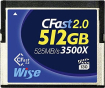 Wise Advanced Blue 3500X R525/W450 CFast 2.0 CompactFlash Card 512GB