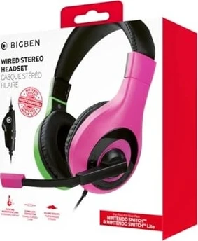 BigBen стерео Gaming гарнитура V1 для switch pink/green