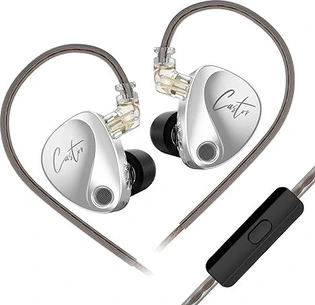 KZ Castor с микрофоном silver