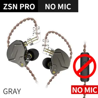 KZ ZSN Pro without microphone grey