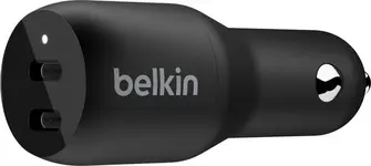 Belkin BoostCharge Dual USB-C зарядка в машину 36W black