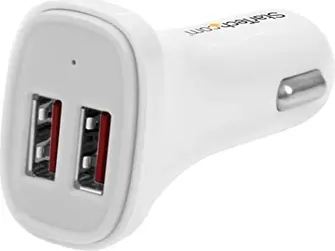 StarTech Dual port USB зарядка в машину 24W/4.8A white