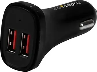 StarTech Dual port USB зарядка в машину 24W/4.8A black