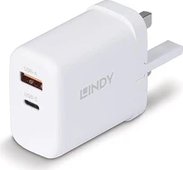 Lindy 65W USB type A & C GaN Charger white