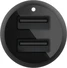 Belkin BoostCharge Dual USB-A зарядка в машину 24W + USB-A to micro USB black