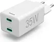 Hama quick charger 2x USB-C PD/Qualcomm mini charger 35W white